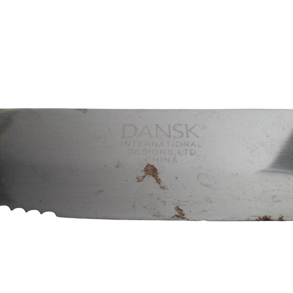 Lot 3 Vintage 4.5" Blade 2 Dansk 1 Old Homestead Steak Knives Wood Handles - Picture 4 of 10